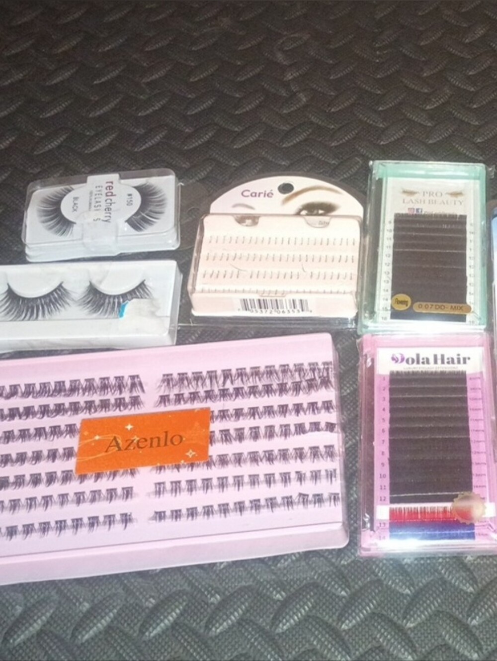 Assorted False Eyelash Extensions - Pink & Black
